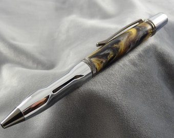 Black Bronze Silver Grip Pen