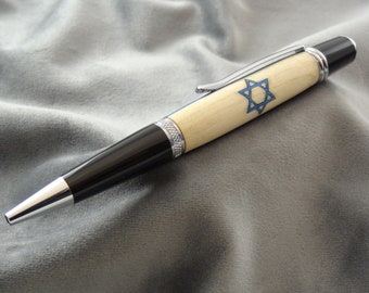 Star of David - Israel Flag Inlay Pen