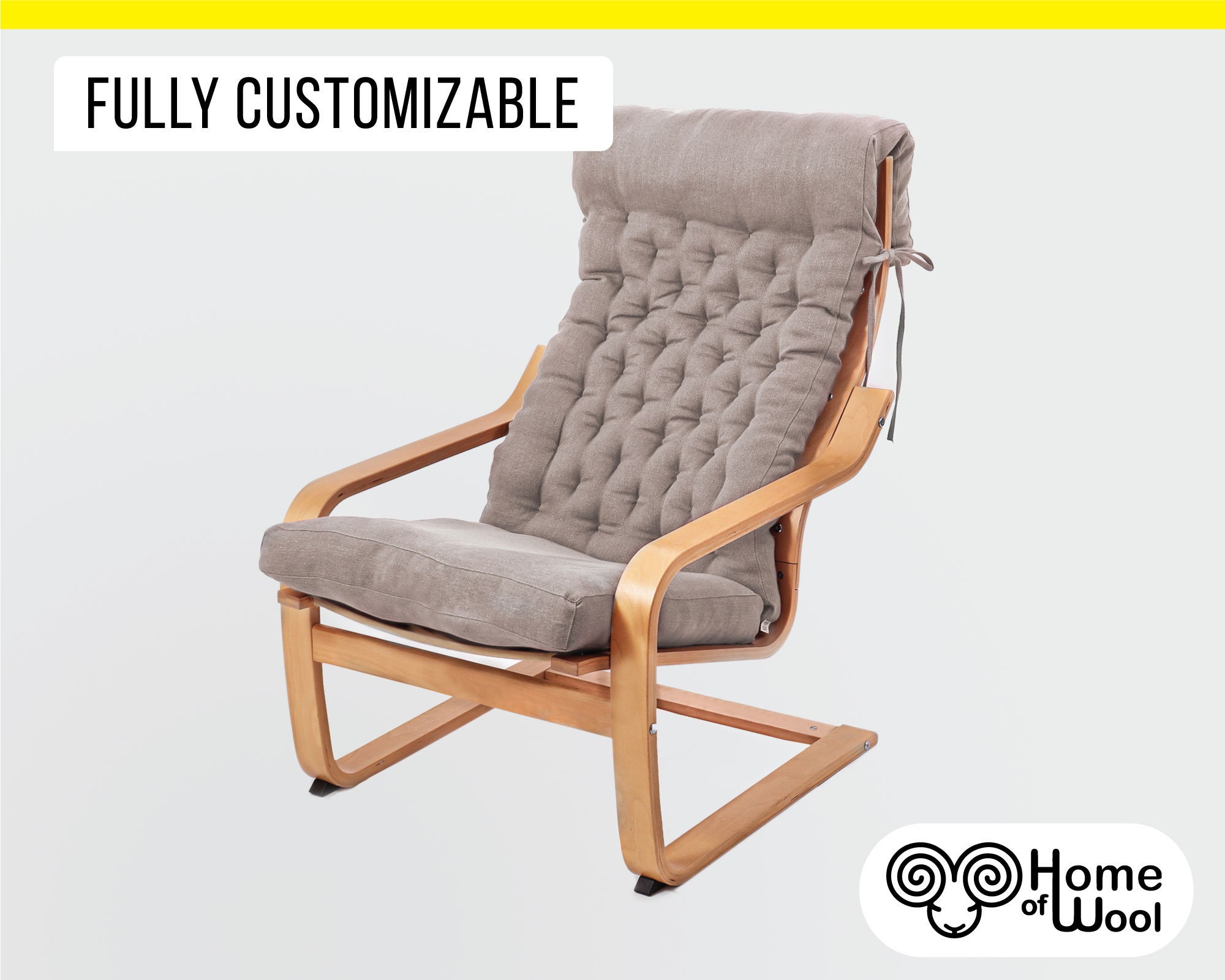 Poang Chair Cushion / Made to Measure AllNatural OekoTex / Etsy