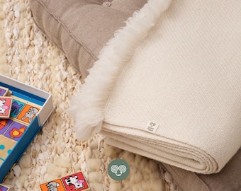 Baby Wool Blanket / 59" x 39.5" (150 x 100 cm) / All-Natural Baby Blanket