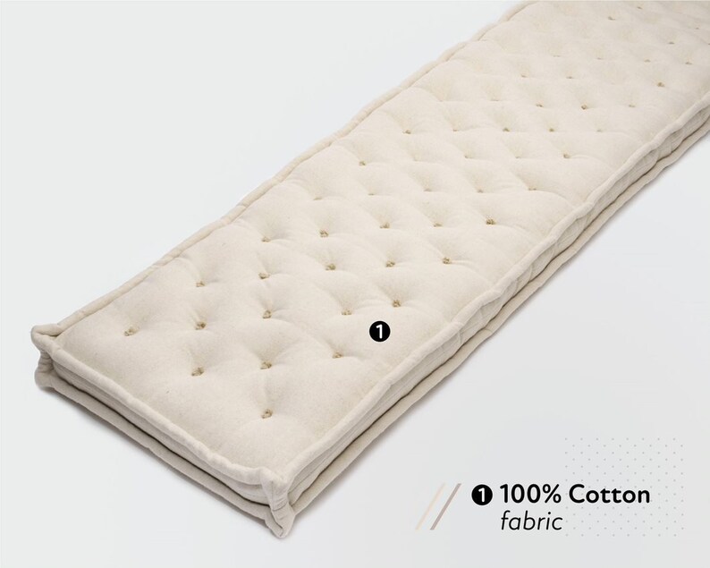 3 Tufted Wool Seat Cushion / Made to Order From Organic Etsy