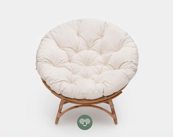 Wool Papasan Cushion – Custom Handmade Chair Cushion with Cotton Lining