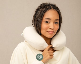 Travel Neck Pillow – Organic Wool Custom Neck Support for Plane Sleep