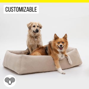 Wool Dog Bed/ All Natural, Non-toxic / Made to Order from Organic and Oeko-Tex Fabrics & Wool / Custom Sizes on Request