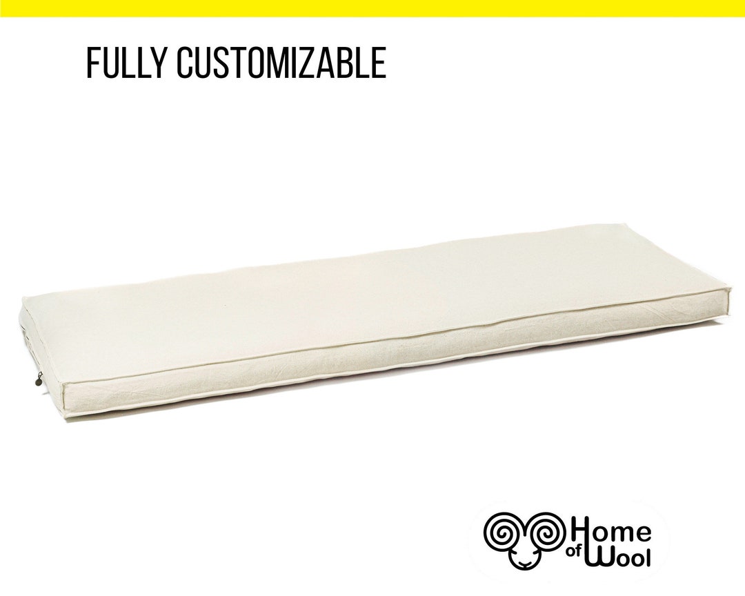 Wool Seat Cushion With Removable Cover / Oekotex Certified Etsy