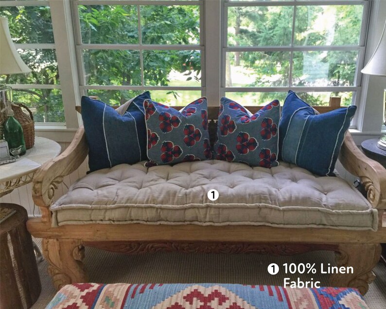 4 Tufted Wool Daybed Cushion / Made to Order From Etsy
