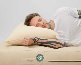 Adjustable Wool Pillow / Standard, Queen, King and More sizes / Made to order from Organic and Oeko-Tex Fabrics & Wool / Any size on request