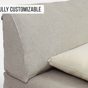 Wool Triangular Back Cushion with Removable Cover / Chemical-free / ANY CUSTOM Size on Request