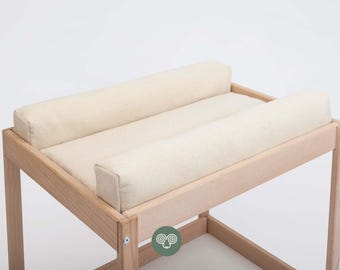 Wool Changing Table Pad / Washable Cover, Optional Puddle Pad / GOTS Certified Wool Fill / Fits IKEA SNIGLAR, Custom sizes on request