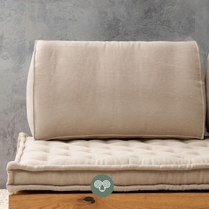 Wool Triangular Back Cushion with Removable Cover / Chemical-free / ANY CUSTOM Size on Request