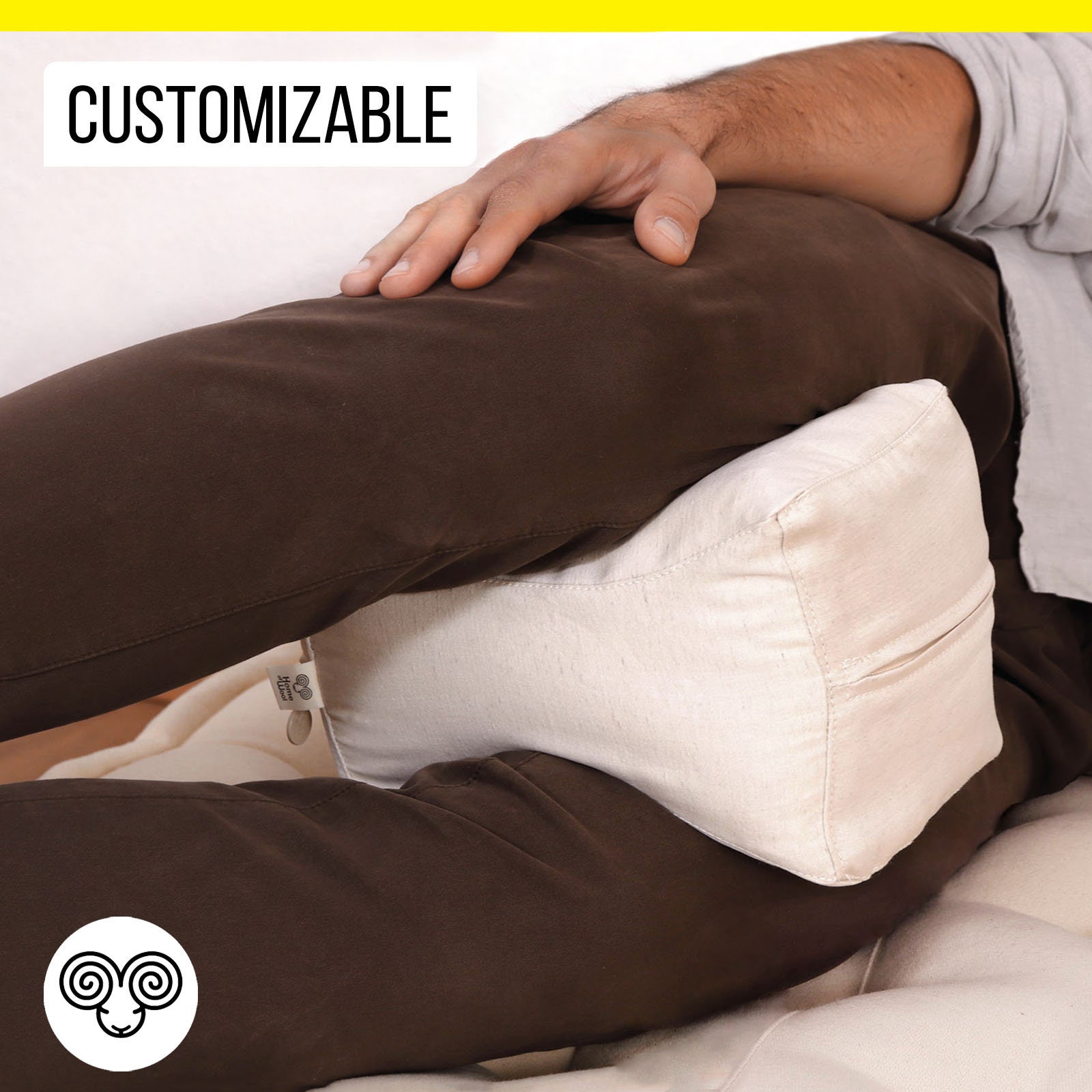 MABOZOO Knee Pillow for Side Sleepers Hip Pain,Between & Under Leg Pillows  for Sleeping Side Sleeper,Down Alternative Pillow for Knee & Ankle