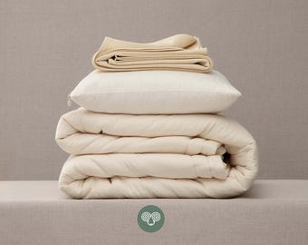 Wool Bedding Bundle – Mattress Protector, Pillow and Duvet Set