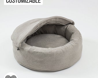Wool Cave Pet Bed / All-natural, Non-toxic / Oeko-Tex Certified Materials / Custom Sizes on Request