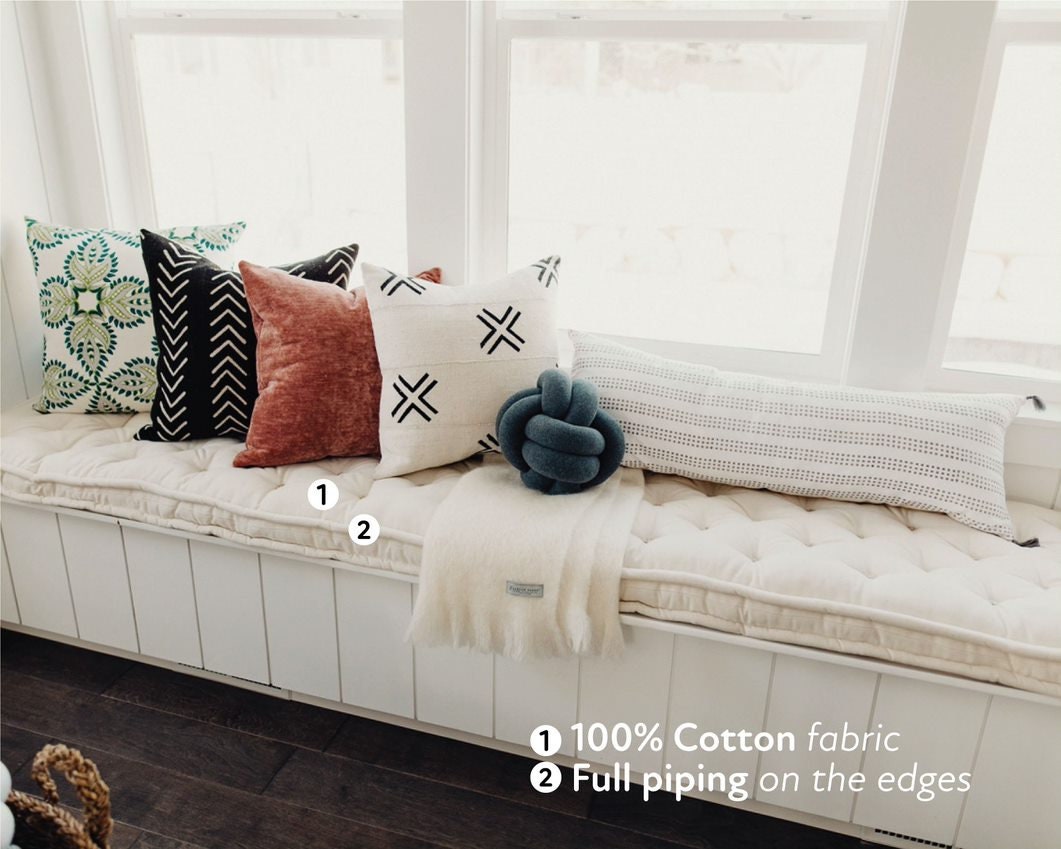 3 Tufted Wool Seat Cushion / Made to Order From Organic Etsy