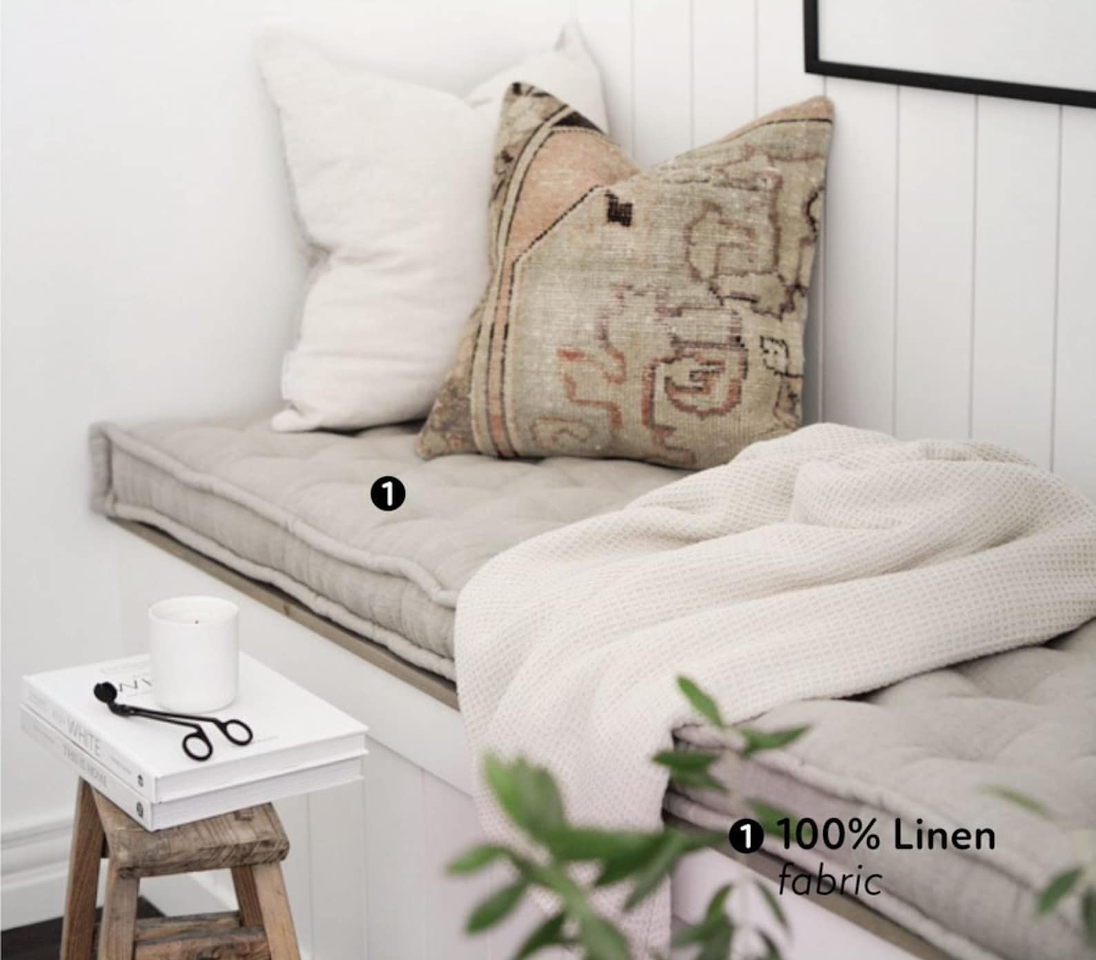 3 Tufted Wool Seat Cushion / Made to Order From Organic Etsy