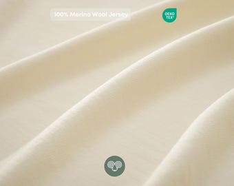 Merino Wool Fabric by the Yard – OEKO-TEX Natural Wool Sewing Fabric