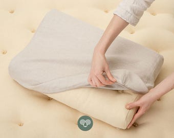 Ergonomic Pillowcase – Custom Silk or Linen Pillow Cover, Natural Fabric