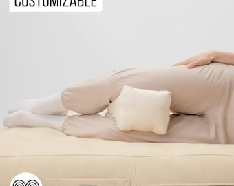 Wool Knee Pillow and Pillowcase / Made to Order from Organic and Oeko-Tex Fabrics & Wool / Any Size on Request