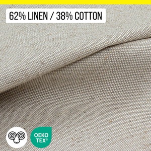 Burlap-Like Fabric / Linen (Flax) and Cotton blend (62 / 38%) / OEKO-TEX® Certified / 59" (150 cm) width / By the Yard