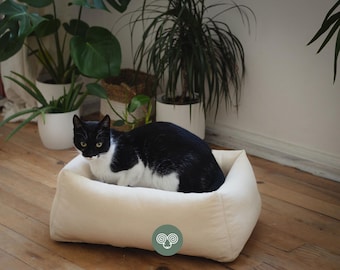 Wool Cat Bed – Handmade Natural Custom Cat Bed with Wool Fill