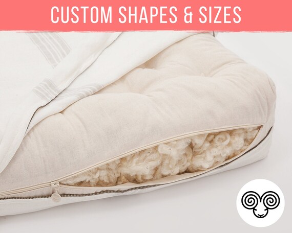 Tufted Wool Replacement Sofa Cushion Inserts All Natural Etsy