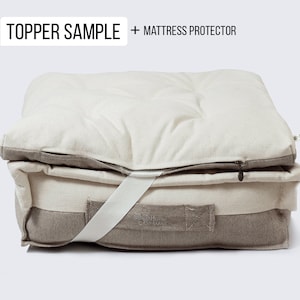 Wool Topper Sample / Made to order from Organic and Oeko-Tex Fabrics & Wool