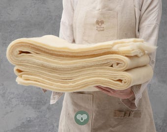Organic Wool Batting by the Yard – GOTS Wool Filling for Crafts and Upholstery