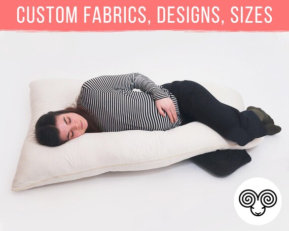 Wool Pregnancy Pillow Linen Cotton Lambswool Fabric Etsy