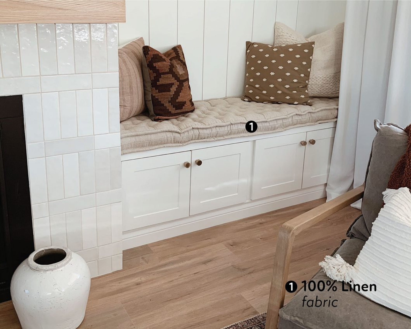 3 Tufted Wool Seat Cushion / Made to Order From Organic Etsy