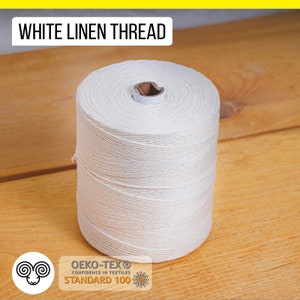 Leinengarn – Weiß / Öko-Tex zertifiziert