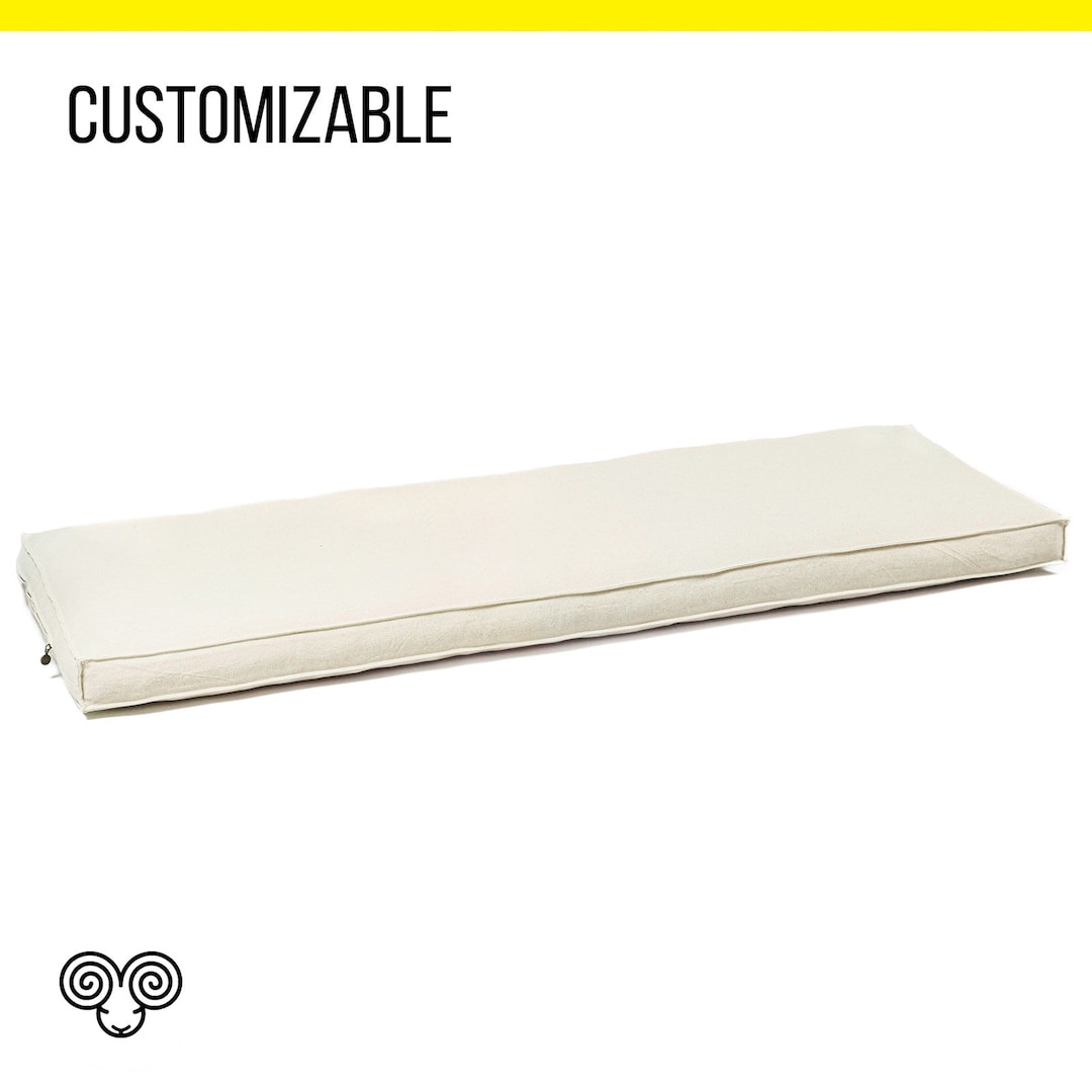 Wool Seat Cushion With Removable Cover / Oekotex & GOTS Certified Materials, Made to Measure