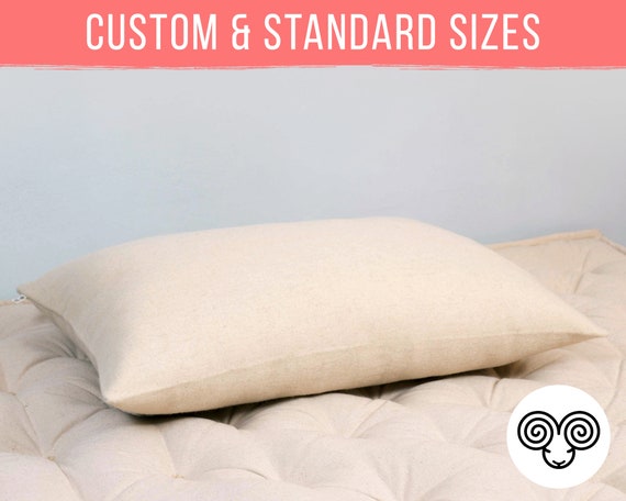 Wool Pillow Protector 100 Lambswool Pillowcase Non Toxic Etsy