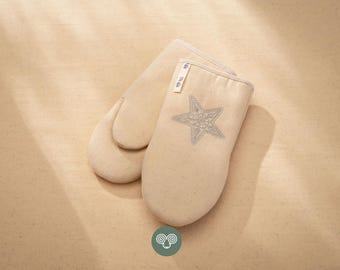 Oven Mitt and Pot Holder Set – Handmade Zero Waste Natural Kitchen Gift