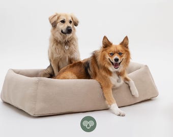 Wool Dog Bed – Custom Natural Pet Bed with Wool Fill and Cotton Cover