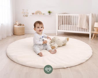 Round Play Mat with Washable Cover / Express Shipping / Custom for Charley