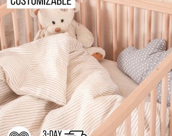 Kids Duvet Cover / Linen / All-natural, Chemical free, Handmade / Any Size on Request / Express 3-day Shipping