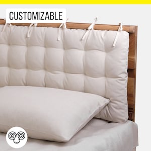 Wool Tufted Headboard Cushion / Handmade, All-Natural / Oeko-Tex Certified Wool Filling & Fabrics / Any Size on Request