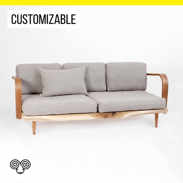 Wool Seat and Back Couch Cushions / All-natural, Free of Synthetics / Any Custom Size on Request