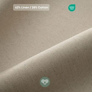 Burlap Linen Cotton Fabric by the Yard – OEKO-TEX Natural Blend