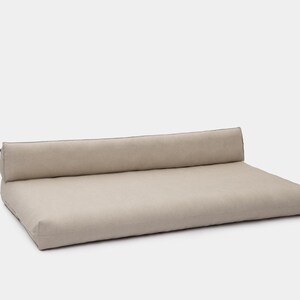 Wool Frameless Couch – Custom Natural Floor Sofa with Removable Cover image 2