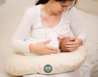 Wool Nursing Pillow / Made to order from Organic and Oeko-Tex Fabrics & Wool / Custom Size on Request