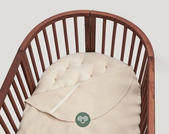 Washable Oval Virgin Wool Puddle Pad for STOKKE Cribs / Express 3-day Shipping / Moisture Barrier / Synthetic-free / CUSTOM SIZE on Request