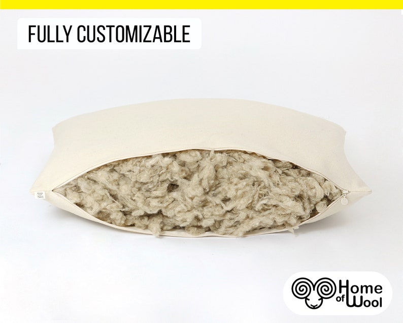 Adjustable Wool Pillow / Standard Queen King and More Sizes Etsy