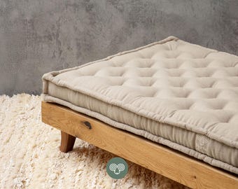 Tufted Seat Cushion – 2 Inch Custom Wool Chair Pad Made to Measure