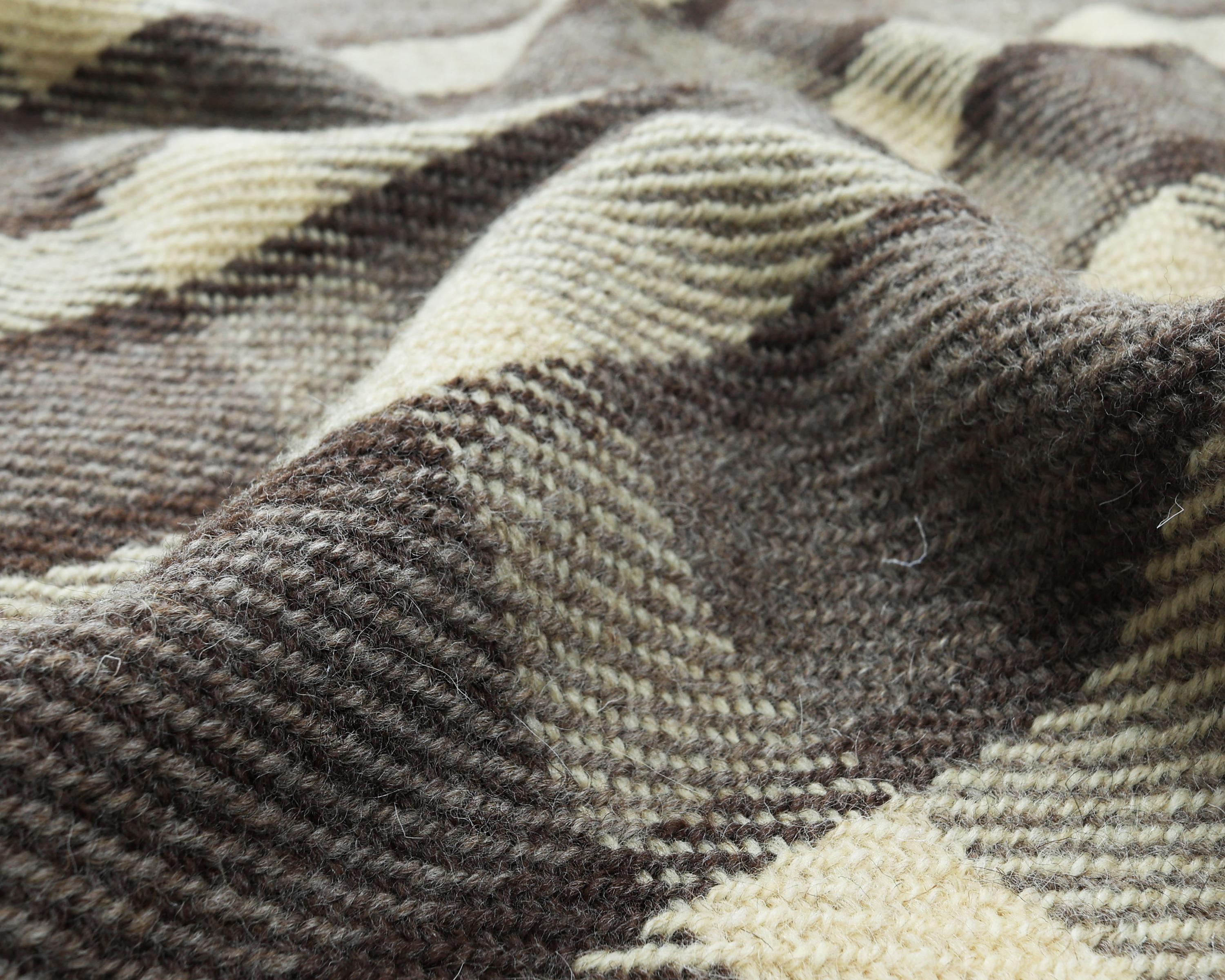 チェック柄ウールブランケット / 59インチ x 79インチ (150 x 200 cm