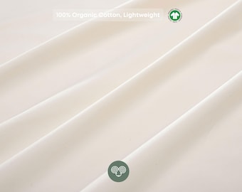 Organic Cotton Fabric by the Yard – GOTS Lightweight Wide Sewing Fabric