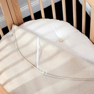 Washable Oval Virgin Wool Puddle Pad for STOKKE Cribs / Express 3-day Shipping / Moisture Barrier / Synthetic-free / CUSTOM SIZE on Request image 2