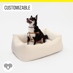 Wool Pet Bed / All Natural, Non-toxic / Made to Order from Organic and Oeko-Tex Fabrics & Wool / Custom Sizes on Request image 1