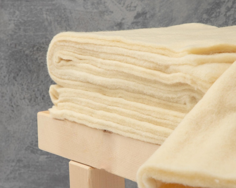 Organic Wool Batting by the Yard – GOTS Wool Filling for Crafts and Upholstery image 3