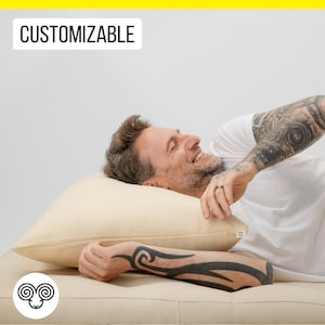 Adjustable Wool Pillow / Standard, Queen, King and More sizes / Made to order from Organic and Oeko-Tex Fabrics & Wool / Any size on request